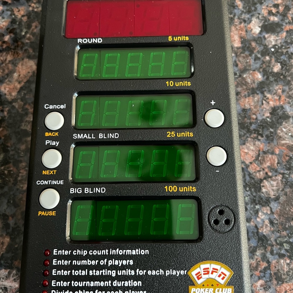 ESPN Poker Club Electronic Timer
